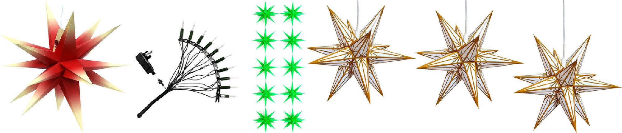 Weihnachtssterne und Sternenkette