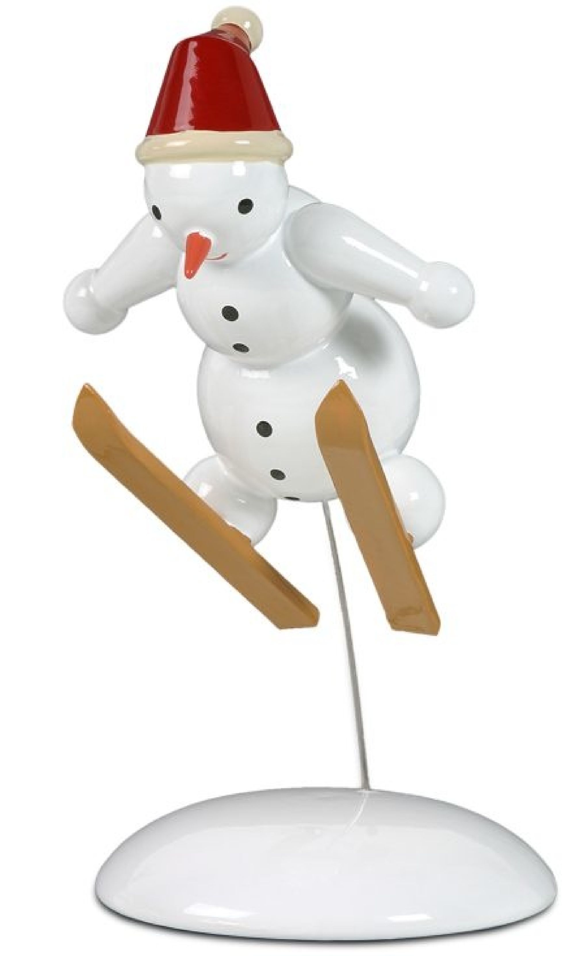 Schneemann als Skispringer