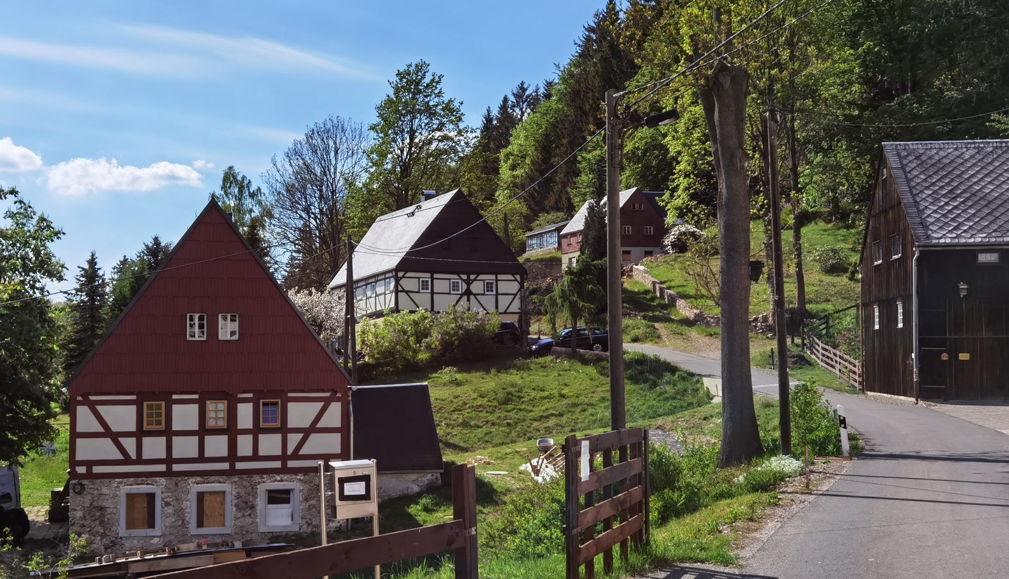 Fachwerkhäuser im Erzgebirge
