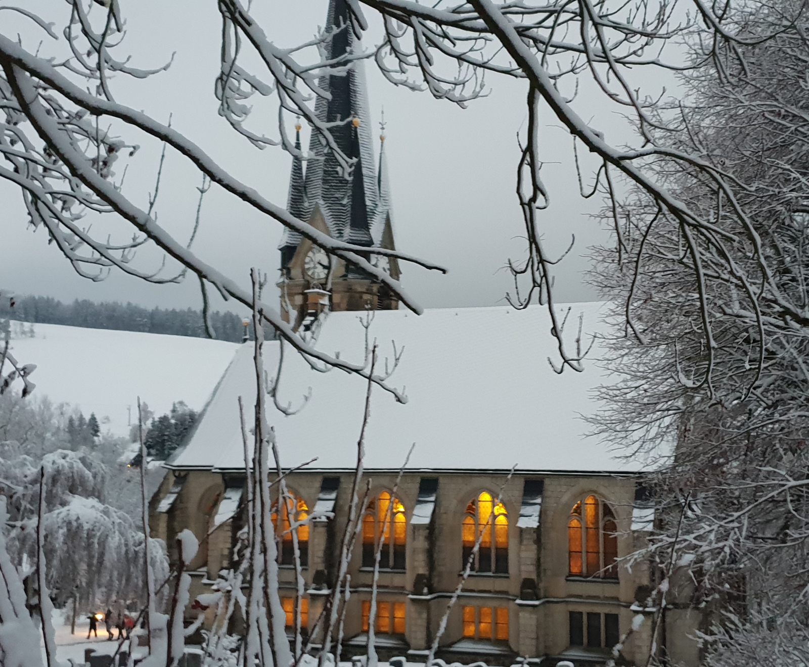 Heiligabend Erzgebirge Kirche