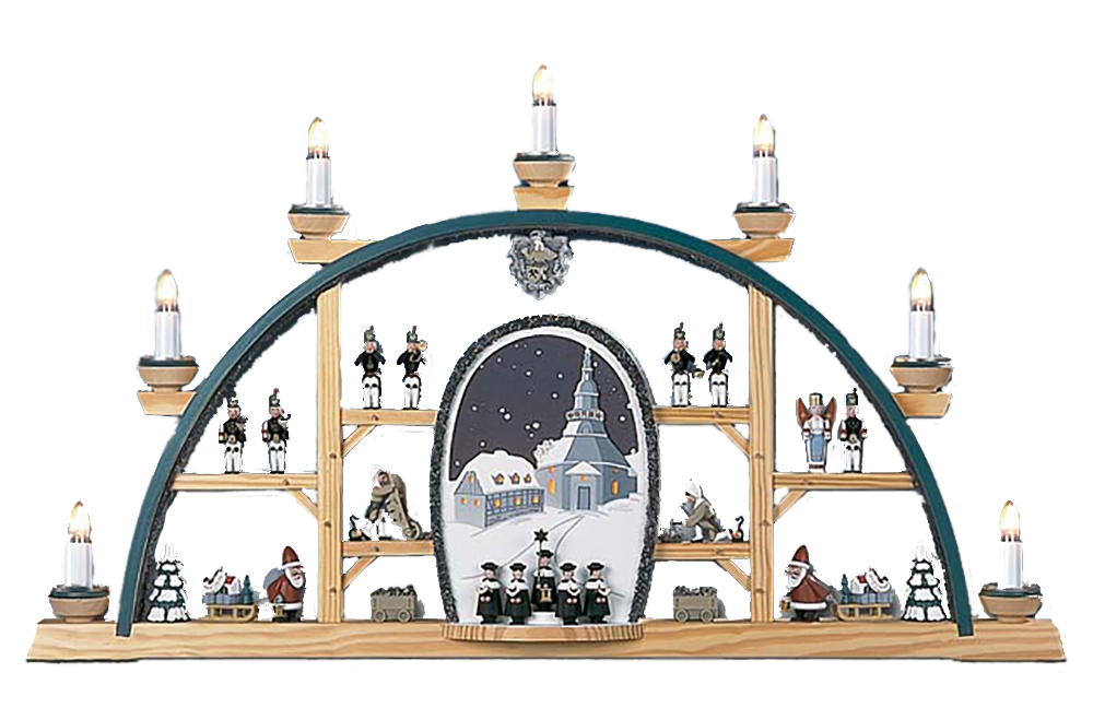 Kolbe Schwibbogen mit Weihnachtsmann