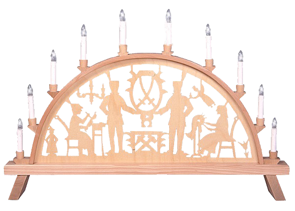 Schwibbogen aus Holz mit dem Motiv Bergmann