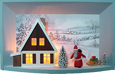 Wandbild mit dem Motiv des Weihnachtsmannes
