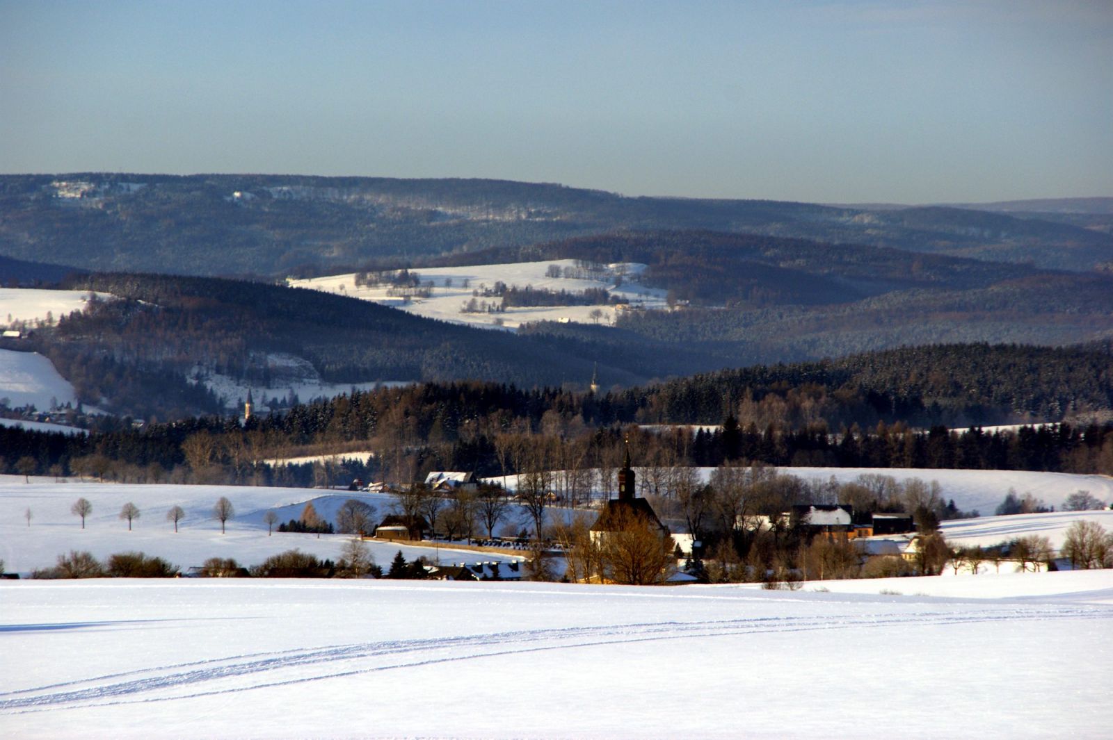 Schnee in Cämmerswalde
